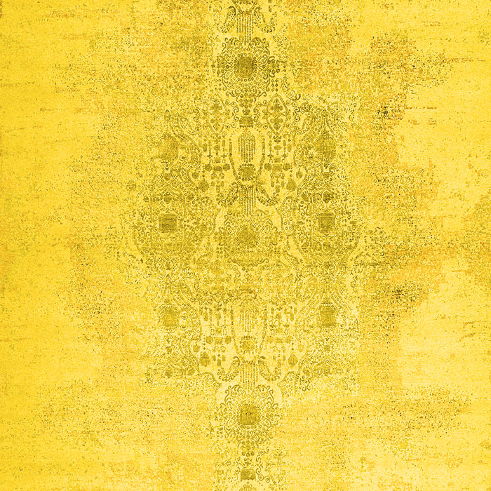 Abstract Yellow Contemporary Rug, con1825yw
