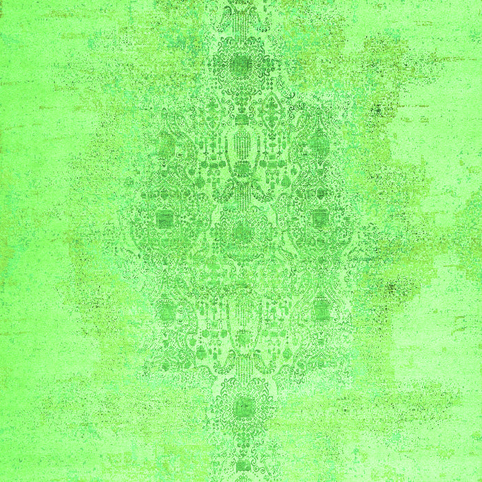 Serging Thickness of Machine Washable Abstract Green Contemporary Area Rugs, wshcon1825grn