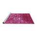 Sideview of Machine Washable Abstract Purple Contemporary Area Rugs, wshcon1826pur