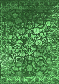 Abstract Emerald Green Contemporary Rug, con1826emgrn