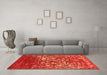 Machine Washable Abstract Orange Contemporary Area Rugs in a Living Room, wshcon1826org