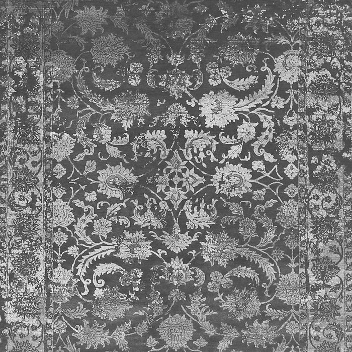 Serging Thickness of Machine Washable Abstract Gray Contemporary Rug, wshcon1826gry