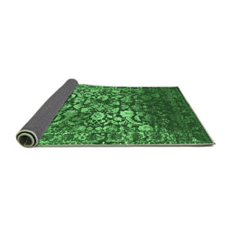 Sideview of Abstract Emerald Green Contemporary Rug, con1826emgrn