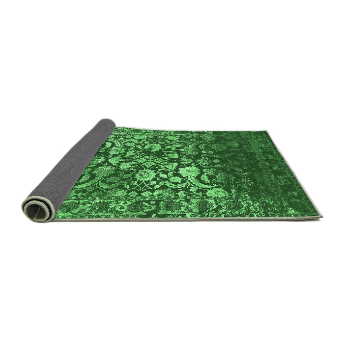 Sideview of Abstract Emerald Green Contemporary Rug, con1826emgrn