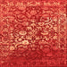 Serging Thickness of Abstract Orange Contemporary Rug, con1826org