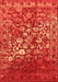 Serging Thickness of Machine Washable Abstract Orange Contemporary Area Rugs, wshcon1826org