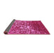 Sideview of Abstract Purple Contemporary Rug, con1826pur