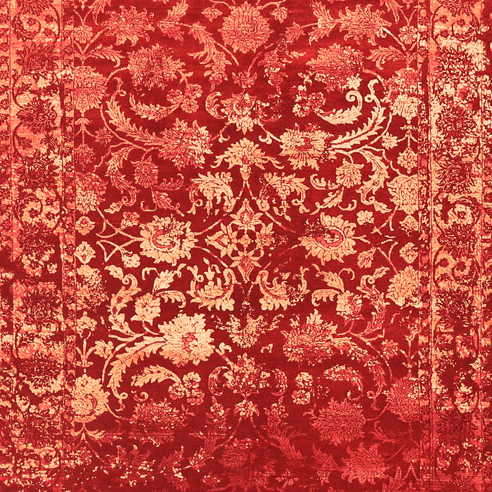 Abstract Orange Contemporary Rug, con1826org