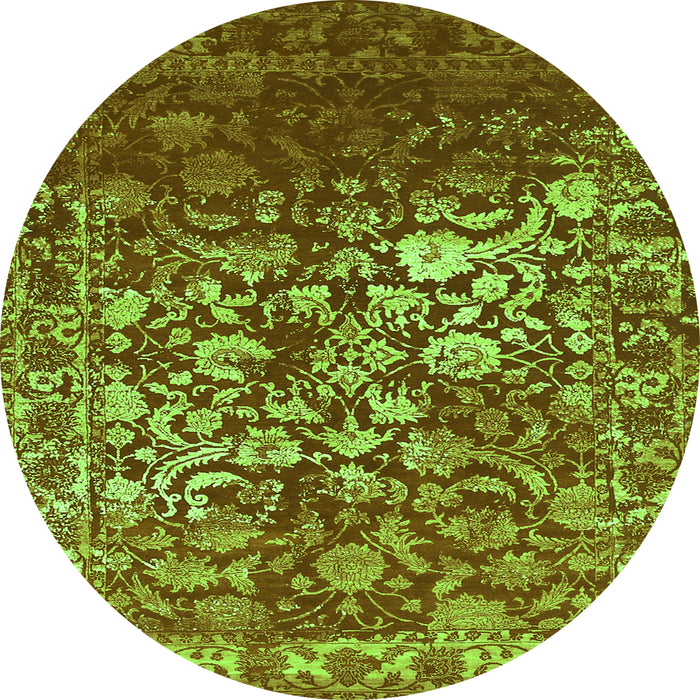 Machine Washable Abstract Green Contemporary Area Rugs, wshcon1826grn