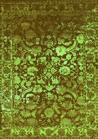 Abstract Green Contemporary Rug, con1826grn