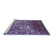 Sideview of Machine Washable Abstract Blue Contemporary Rug, wshcon1826blu