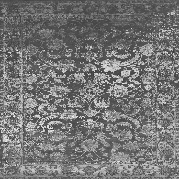 Round Machine Washable Abstract Gray Contemporary Rug, wshcon1826gry