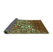 Sideview of Abstract Turquoise Contemporary Rug, con1826turq