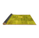 Sideview of Abstract Yellow Contemporary Rug, con1827yw