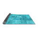 Sideview of Abstract Light Blue Contemporary Rug, con1827lblu