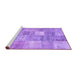 Sideview of Machine Washable Abstract Purple Contemporary Area Rugs, wshcon1827pur