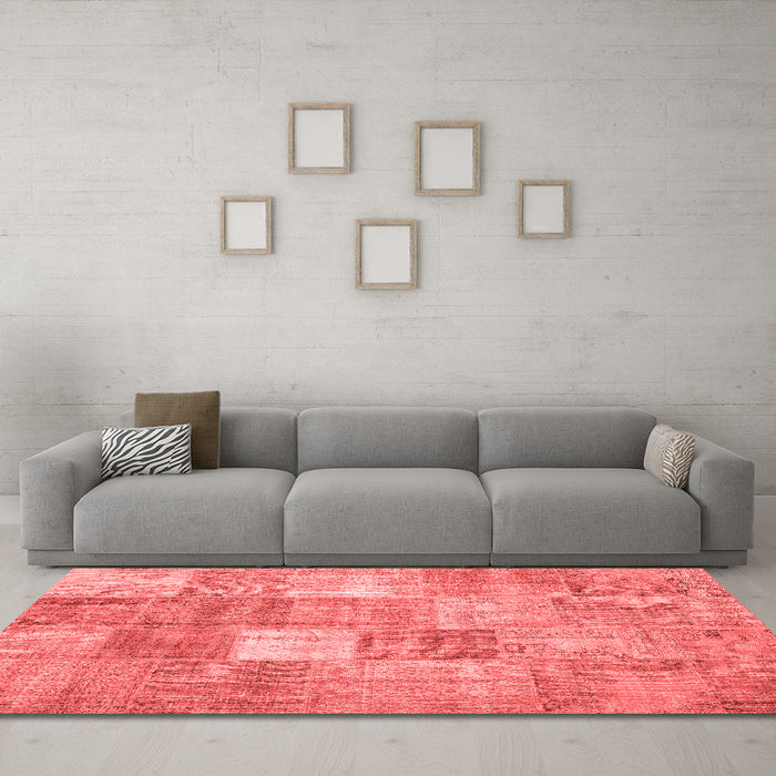 Contemporary Red Washable Rugs
