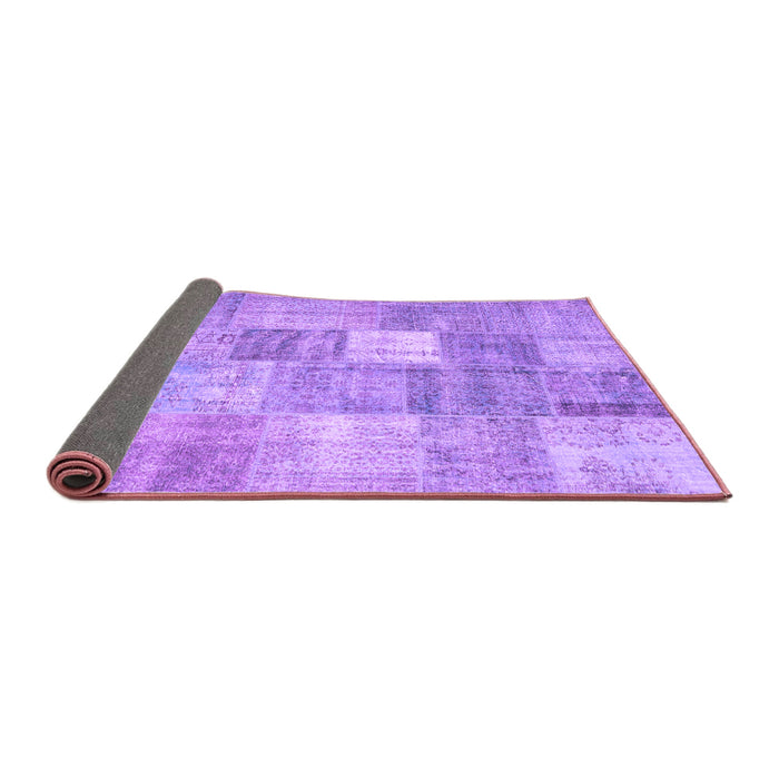 Sideview of Abstract Purple Contemporary Rug, con1827pur