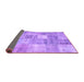 Sideview of Abstract Purple Contemporary Rug, con1827pur