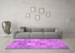 Machine Washable Abstract Pink Contemporary Rug in a Living Room, wshcon1827pnk