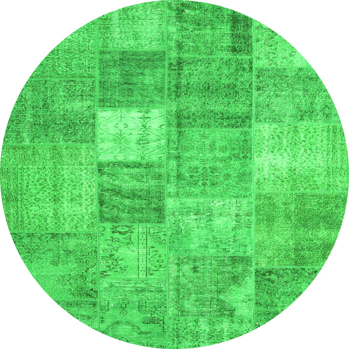Machine Washable Abstract Green Contemporary Area Rugs, wshcon1827grn