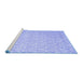 Sideview of Machine Washable Abstract Blue Contemporary Rug, wshcon1828blu