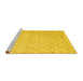 Sideview of Machine Washable Abstract Yellow Contemporary Rug, wshcon1828yw