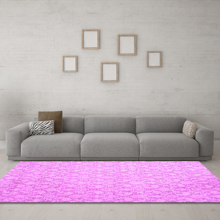 Machine Washable Abstract Purple Contemporary Area Rugs in a Living Room, wshcon1828pur