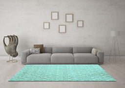 Machine Washable Abstract Light Blue Contemporary Rug in a Living Room, wshcon1828lblu
