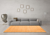 Machine Washable Abstract Orange Contemporary Rug, wshcon1828org