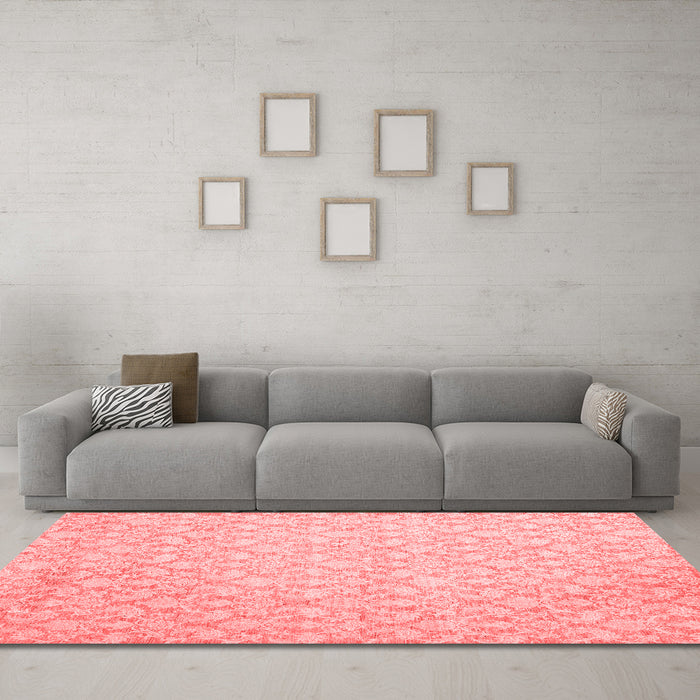 Contemporary Red Washable Rugs