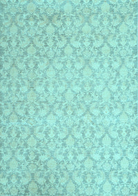 Abstract Light Blue Contemporary Rug, con1828lblu