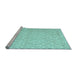 Sideview of Machine Washable Abstract Light Blue Contemporary Rug, wshcon1828lblu