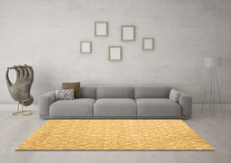 Machine Washable Abstract Brown Contemporary Rug in a Living Room,, wshcon1828brn