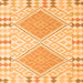 Round Machine Washable Southwestern Orange Country Area Rugs, wshcon1829org