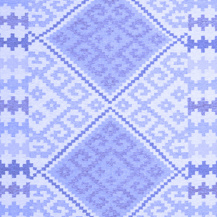 Machine Washable Southwestern Blue Country Rug, wshcon1829blu