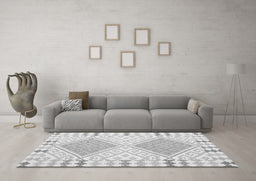 Machine Washable Southwestern Gray Country Rug in a Living Room,, wshcon1829gry