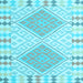 Square Southwestern Light Blue Country Rug, con1829lblu