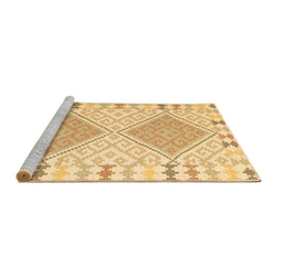 Sideview of Machine Washable Southwestern Brown Country Rug, wshcon1829brn