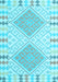 Southwestern Light Blue Country Rug, con1829lblu