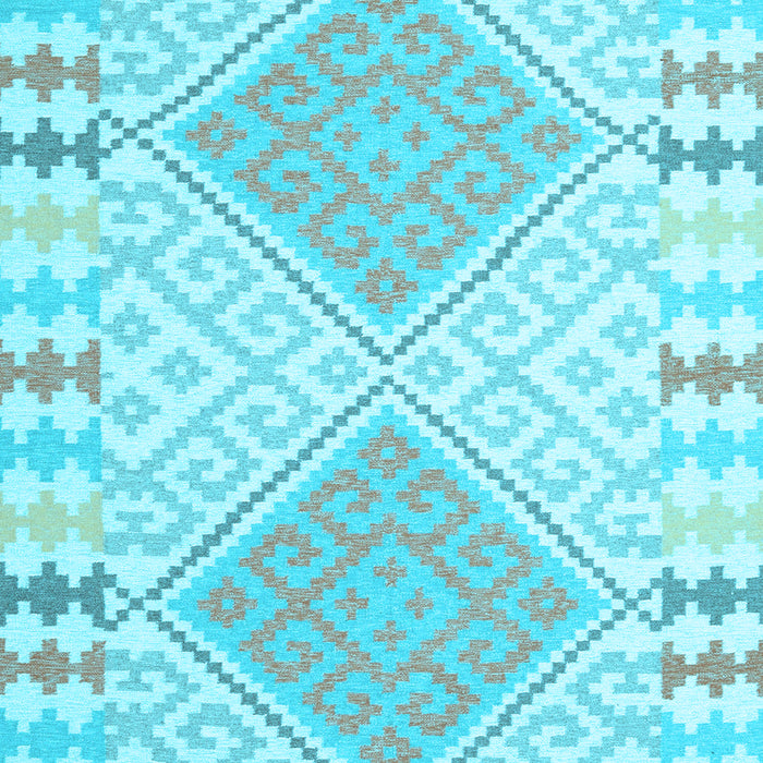 Southwestern Light Blue Country Rug, con1829lblu
