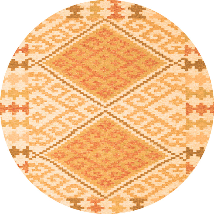 Square Southwestern Orange Country Rug, con1829org