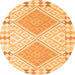 Square Southwestern Orange Country Rug, con1829org