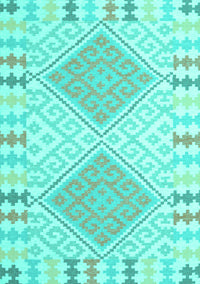 Southwestern Turquoise Country Rug, con1829turq