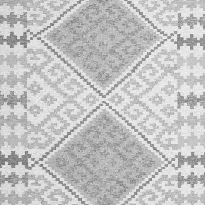 Serging Thickness of Machine Washable Southwestern Gray Country Rug, wshcon1829gry