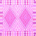 Square Southwestern Pink Country Rug, con1829pnk