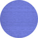 Round Machine Washable Abstract Blue Contemporary Rug, wshcon182blu