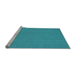 Sideview of Machine Washable Abstract Light Blue Contemporary Rug, wshcon182lblu