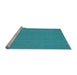 Sideview of Machine Washable Abstract Light Blue Contemporary Rug, wshcon182lblu