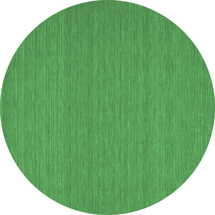 Round Abstract Emerald Green Contemporary Rug, con182emgrn